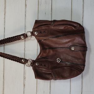 Brighton Brown Pebble Leather  with black trim purse